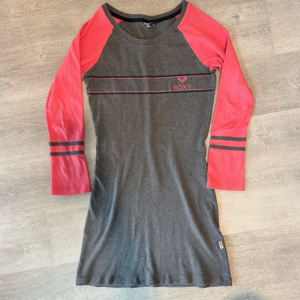 Y2K 2000s Roxy Gray and Pink mini Dress